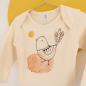 Preview: Kiki the Bird | printed sustainable long Baby-Bodysuit